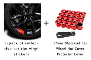 Reflective Car Wheel Rim Vinyl Stickers